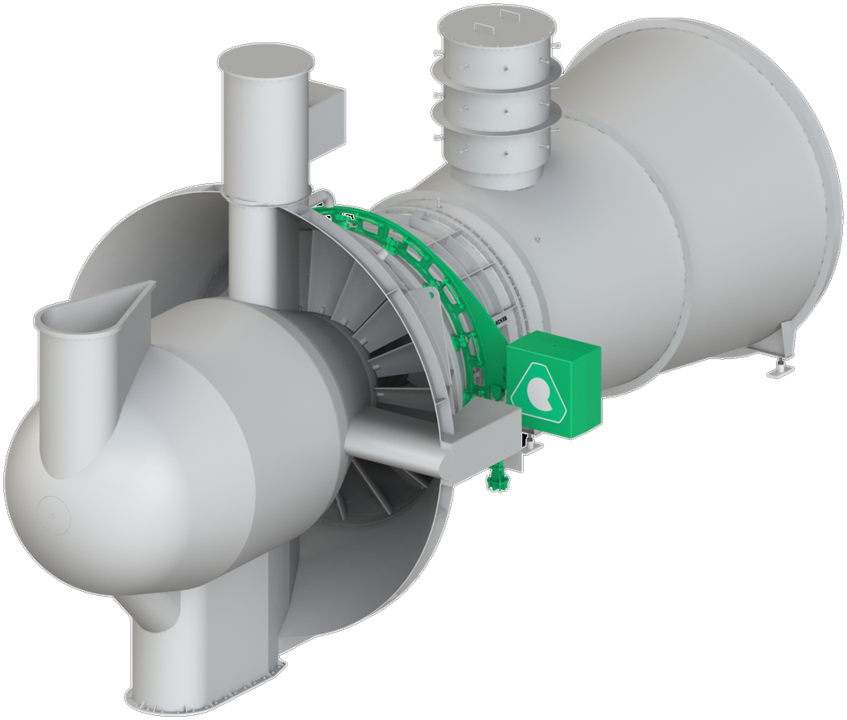 Hacker Bulb Turbine with Distributor and Runner
