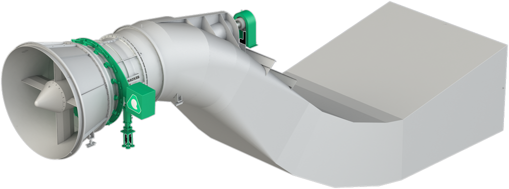 Hacker Kaplan S-Type Turbine with Draft Tube